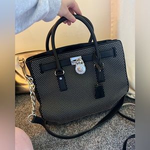 Michael Kors Large Black studded Hamilton bag GUC